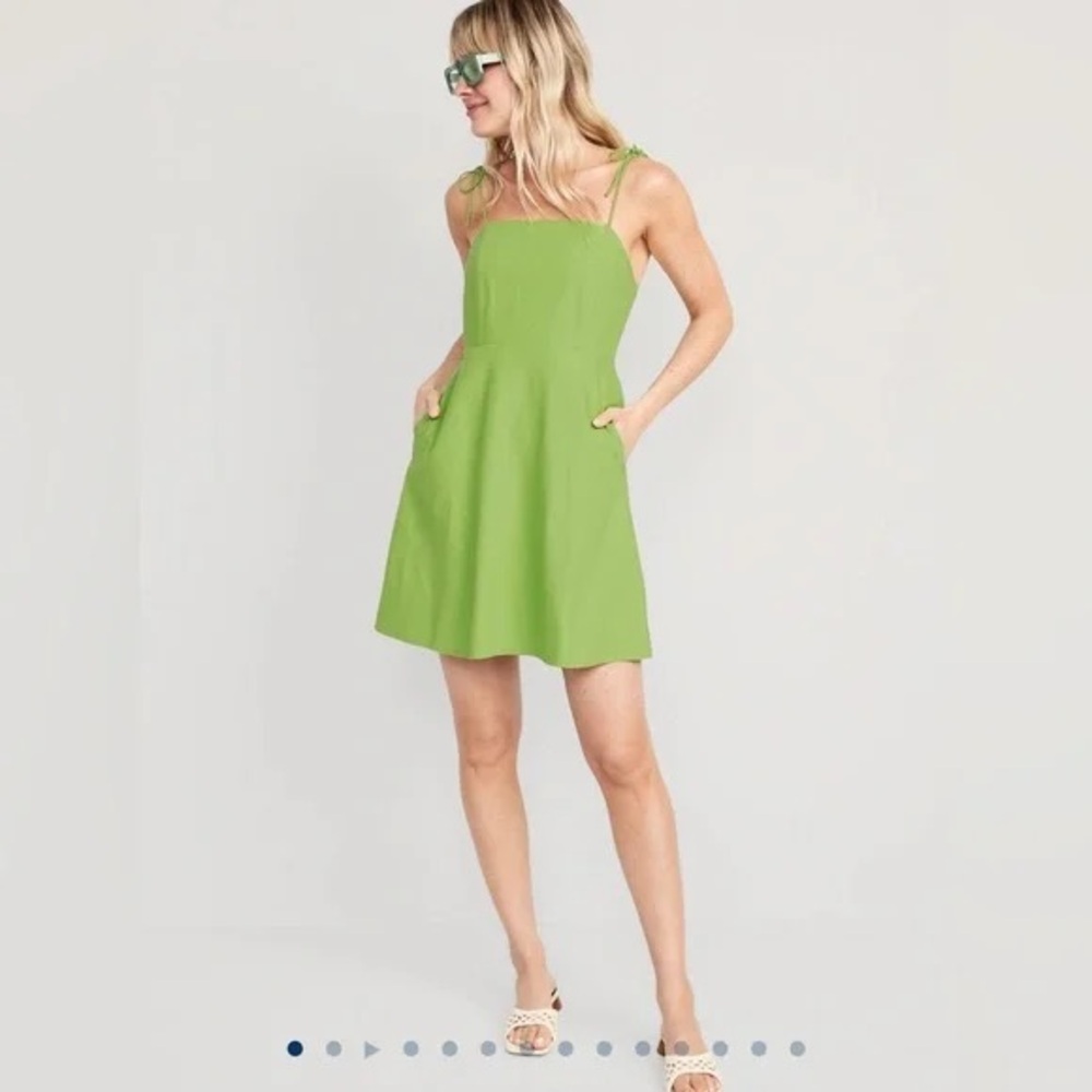Fit & Flare Tie Shoulder Mini Dress